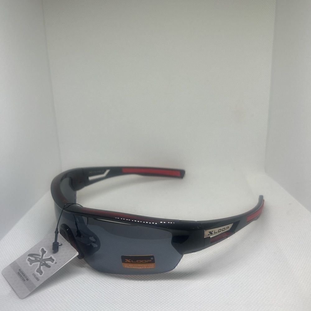 X-Loop Wrap Semi-Rimless Mens Shades Sunglasses